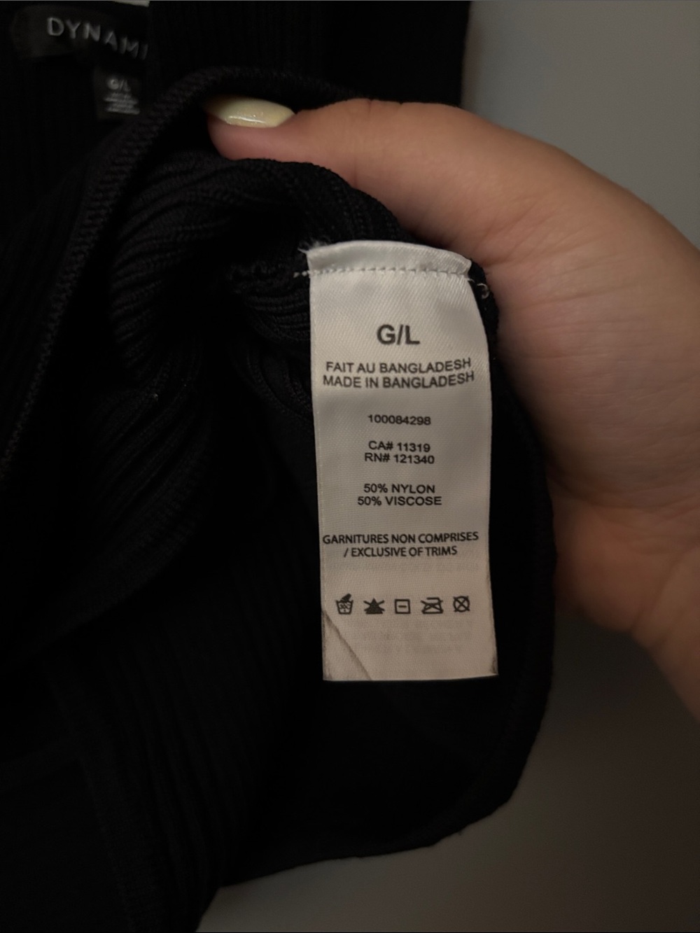 Dynamite Black Ribbed Draped Tank - Picture 3 of 4
